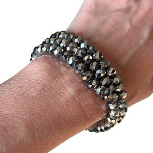 Beaded Sparkly Stretch Fashion Bracelets Shiny Wrap Bracelet
